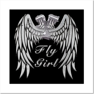 Fly Girl Twin Valves Posters and Art